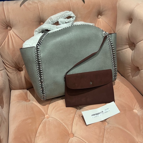 Brand NWT Stella McCartney Gray Falabella reversible tote bag - Picture 3 of 6